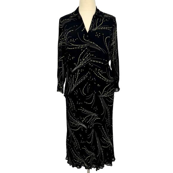 Vintage Style & Co Fairy Grunge Two Piece Skirt Set Size L Black Sheer Artsy - Picture 1 of 14